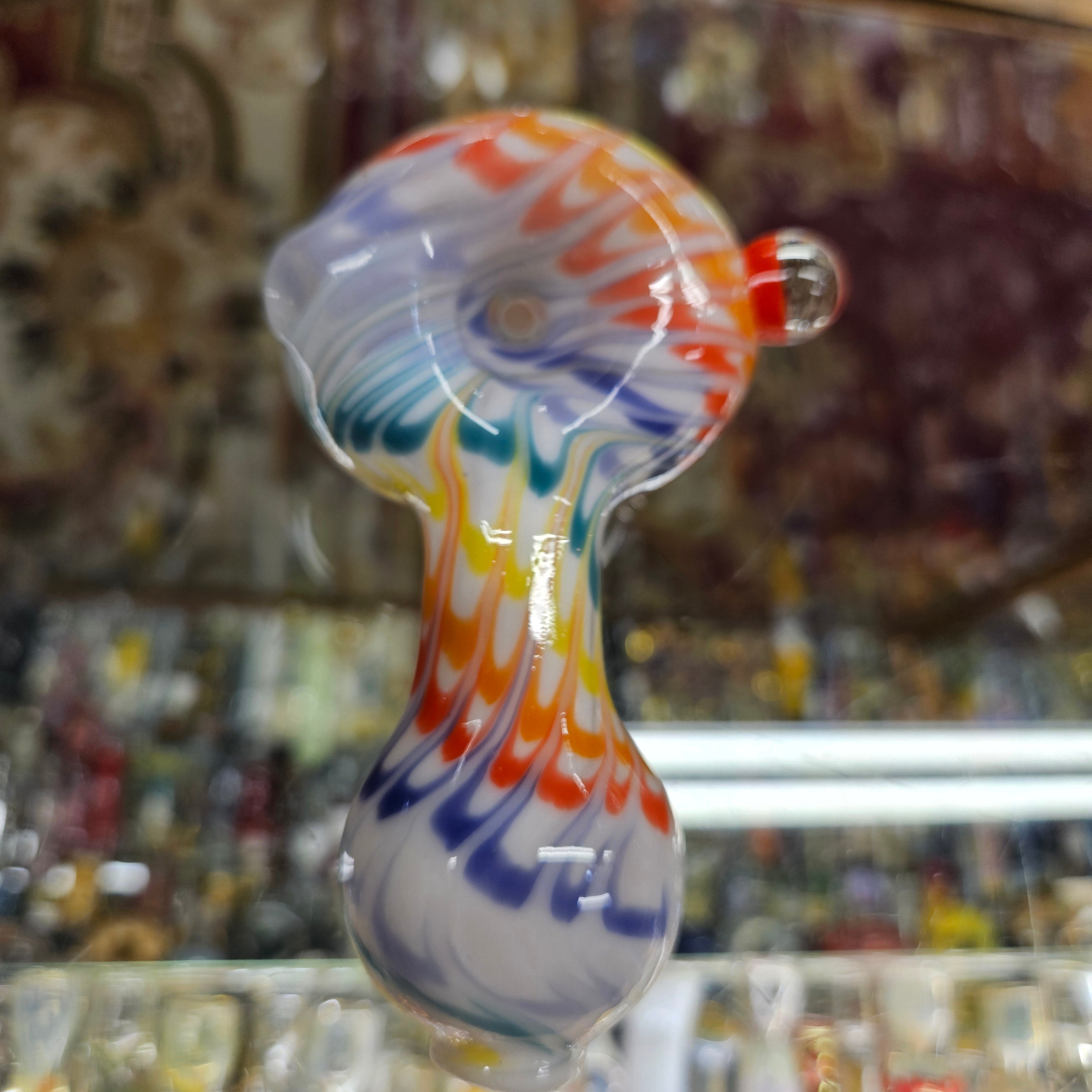 Hotmess Glass White Rainbow Spoon