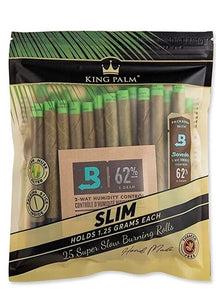 King Palm 25 Pack Slims Natural Leaf Rolls