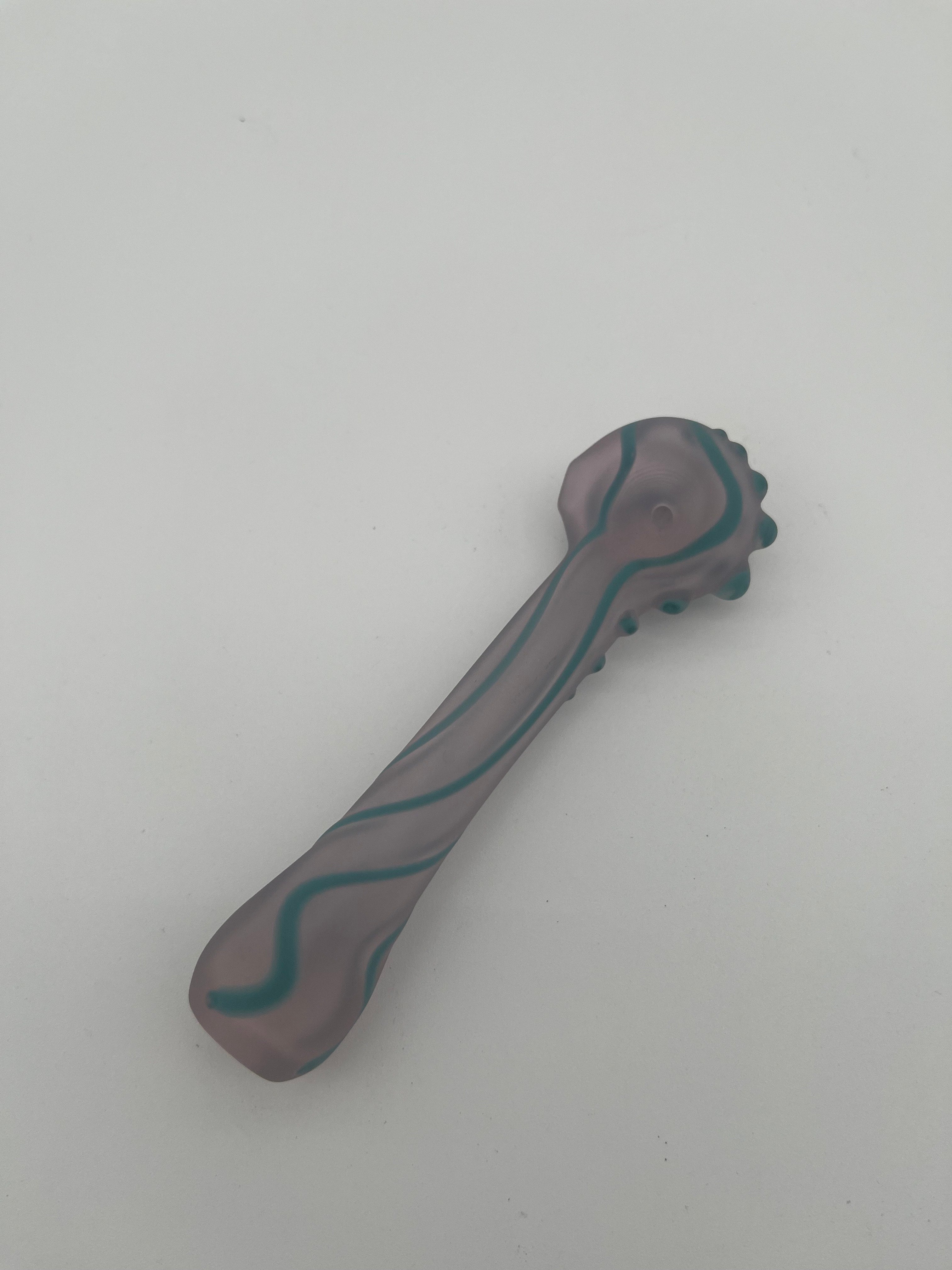 THCO Glass Pink & Blue Frosted Handpipe