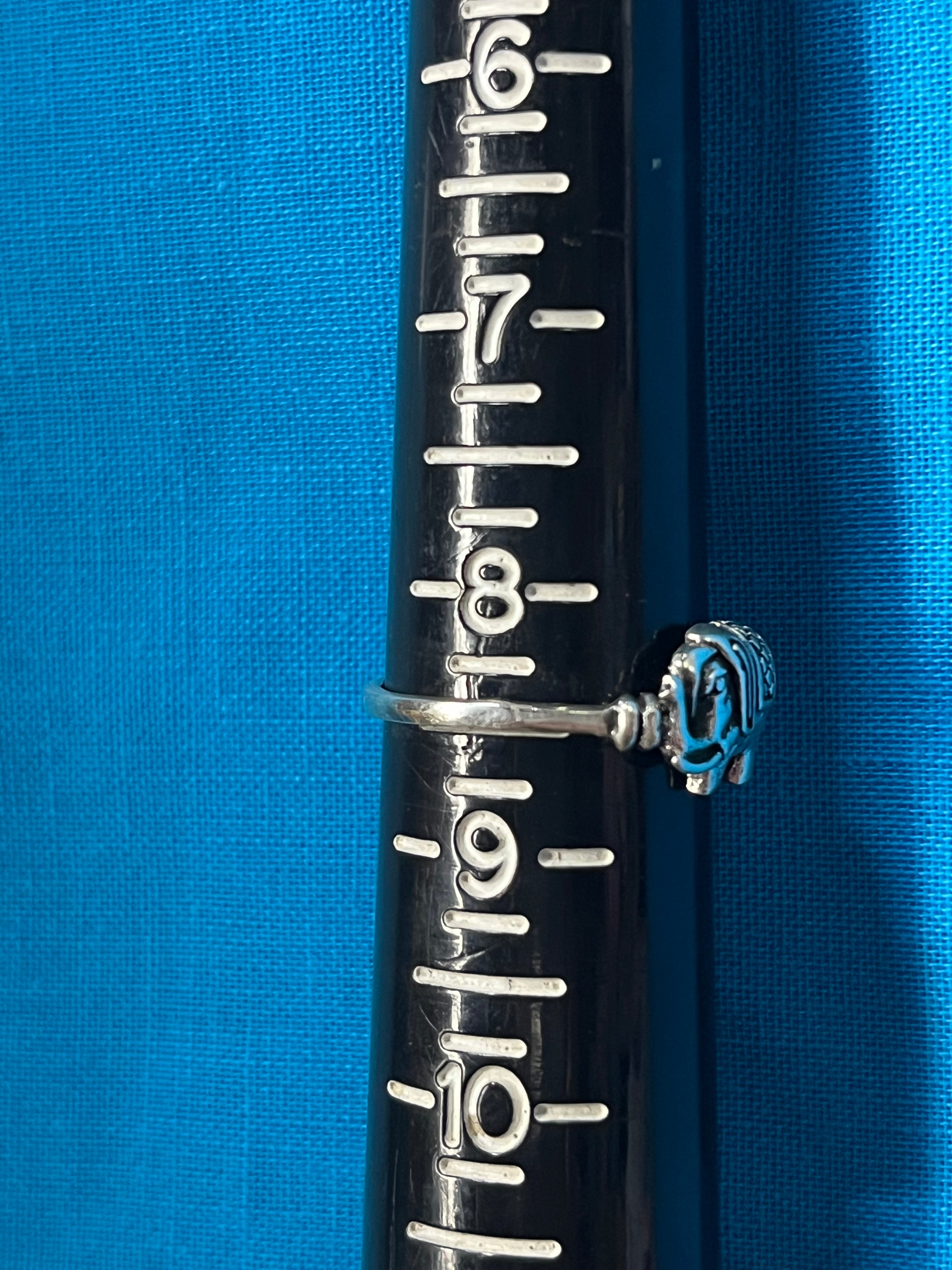 Elephant Silver Ring Size 8.5