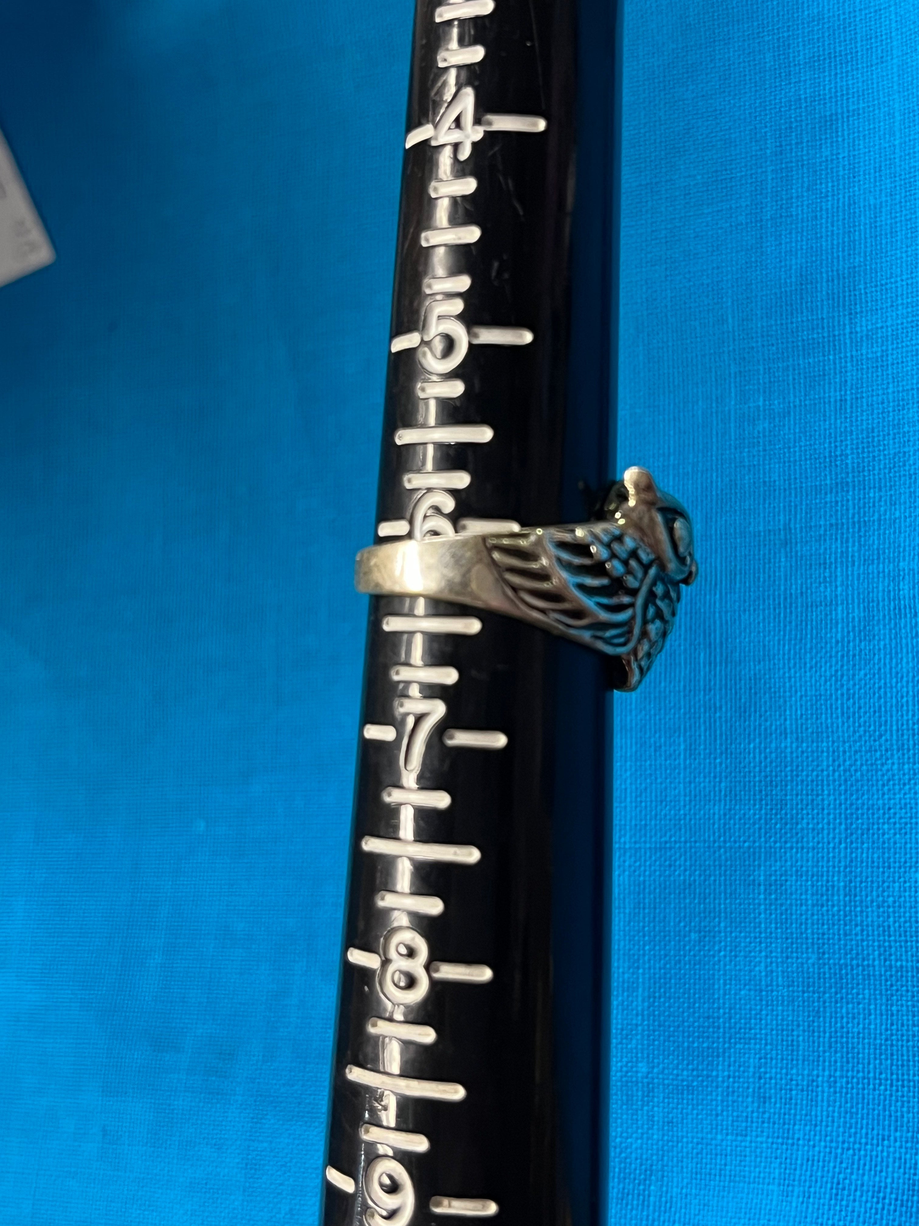 Owl Silver Ring Size 6