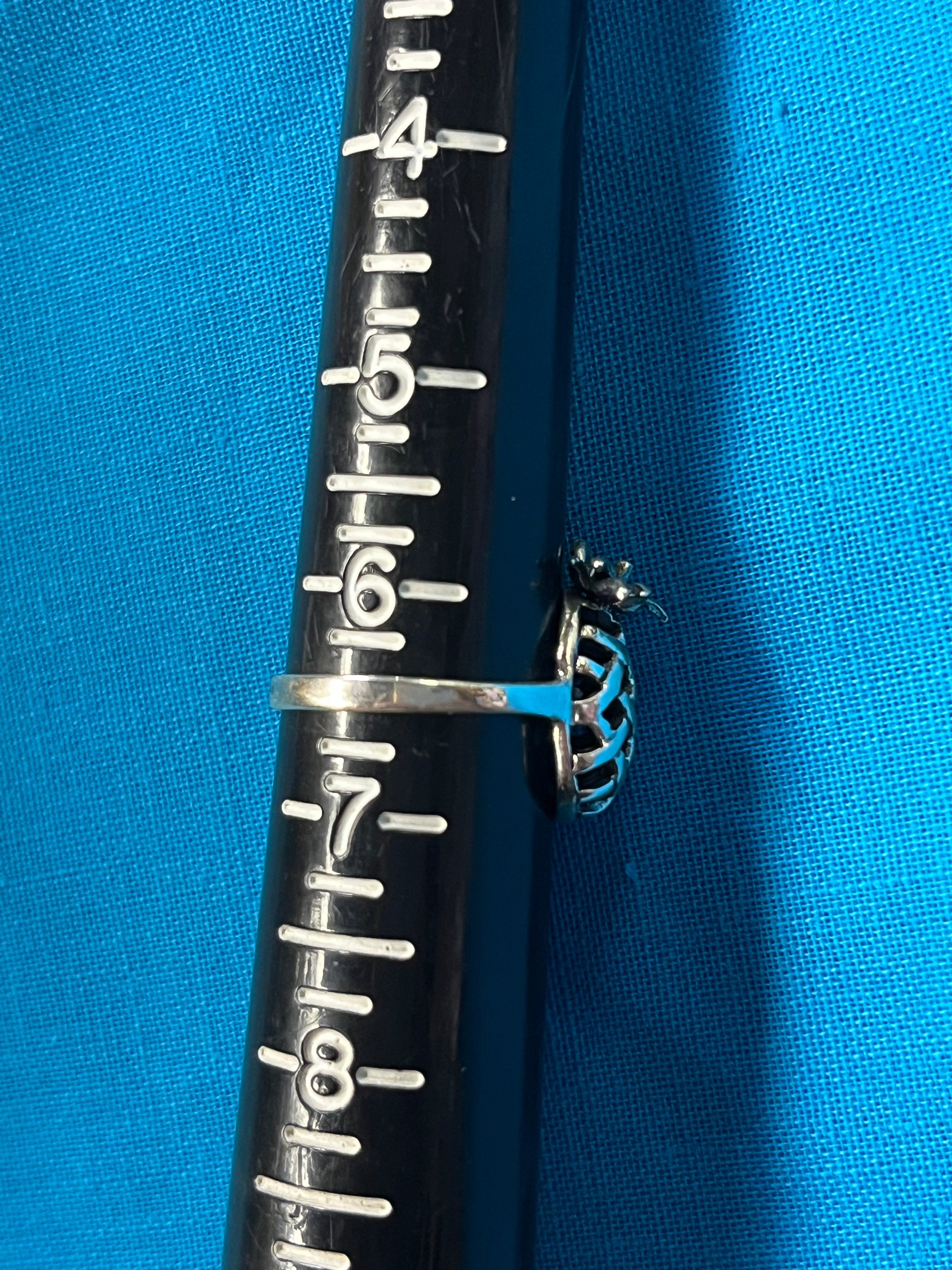 Pineapple Silver Ring Size 6.5