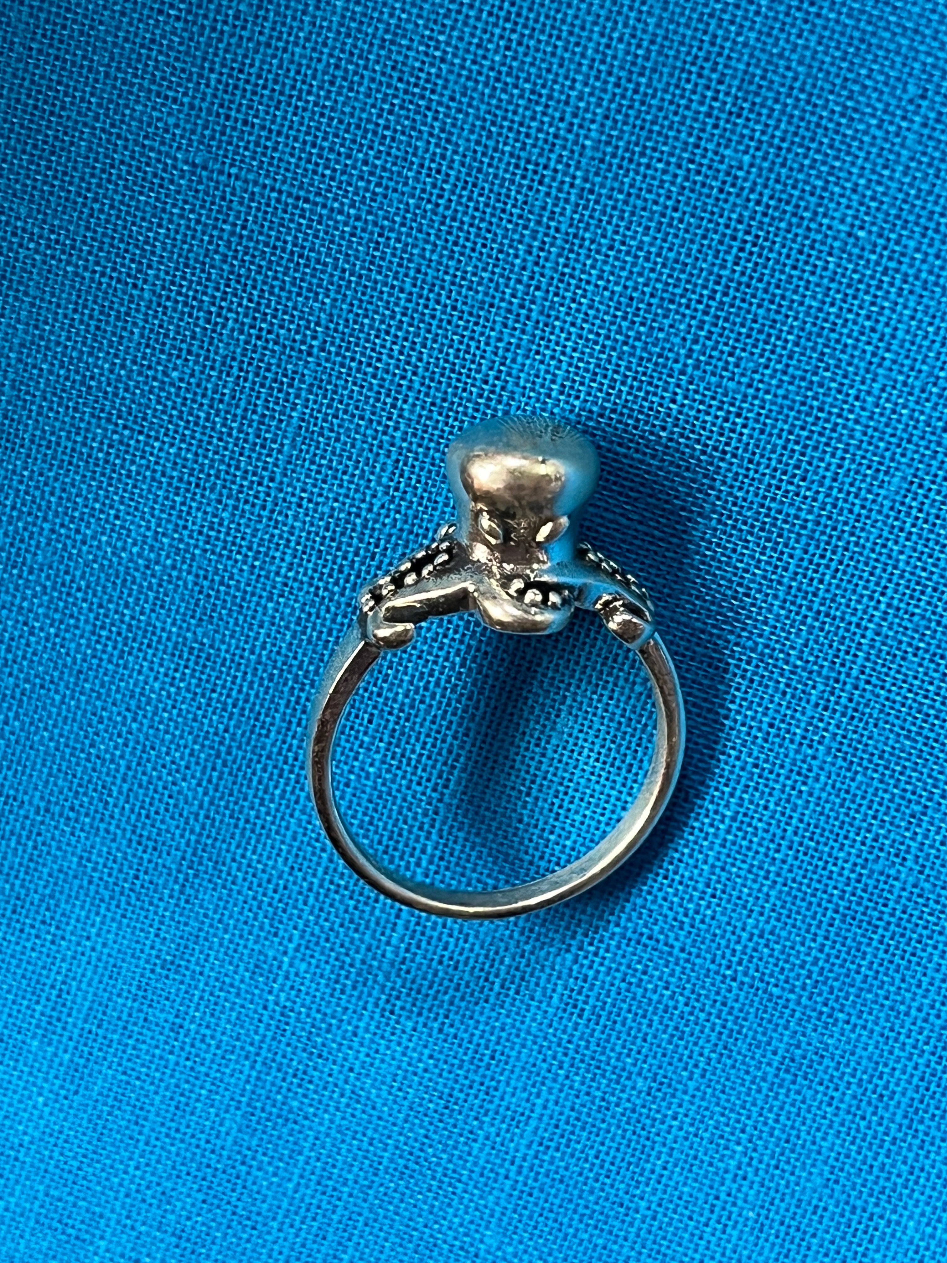 Octopus Silver Ring Size 7