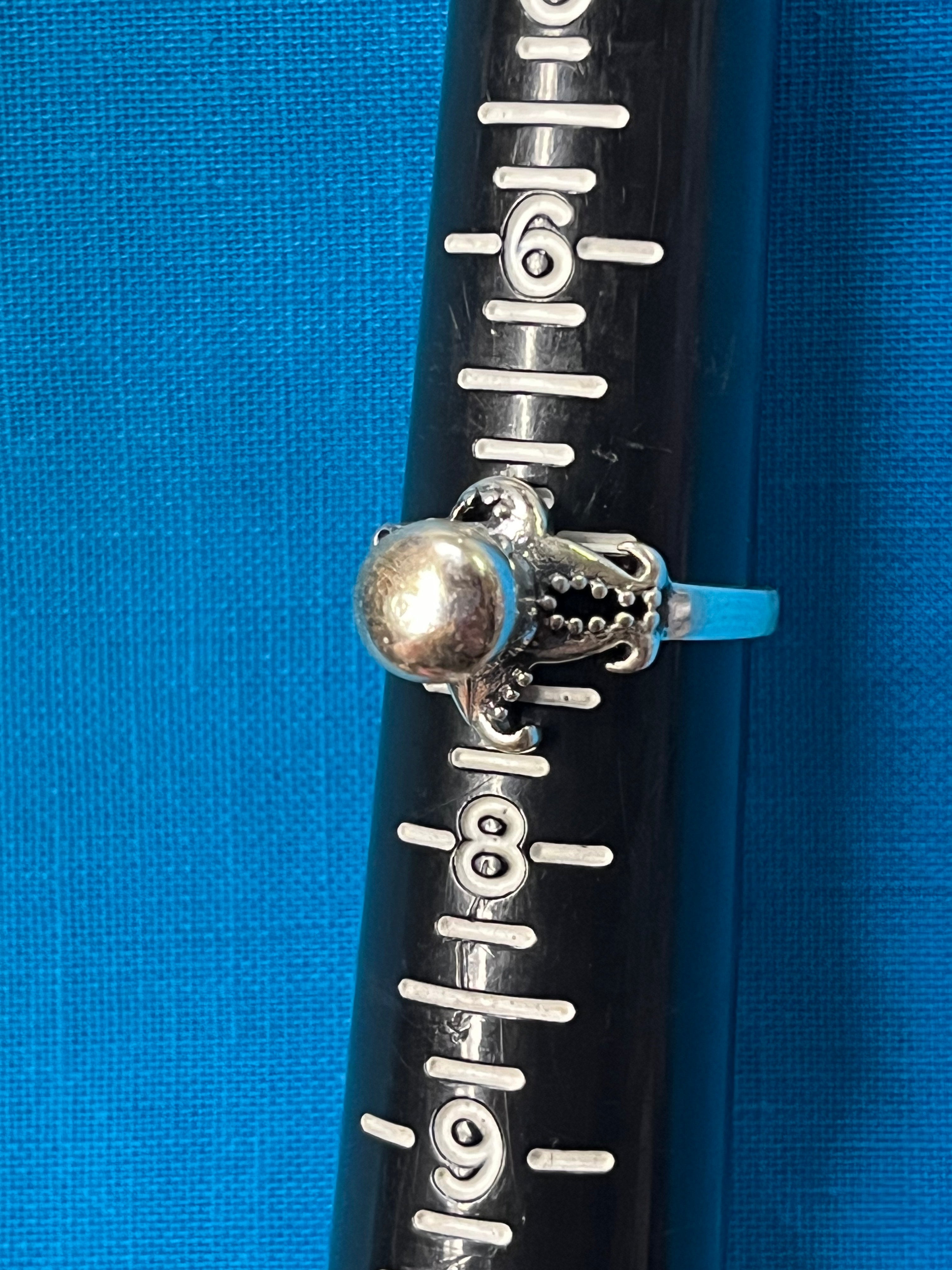 Octopus Silver Ring Size 7