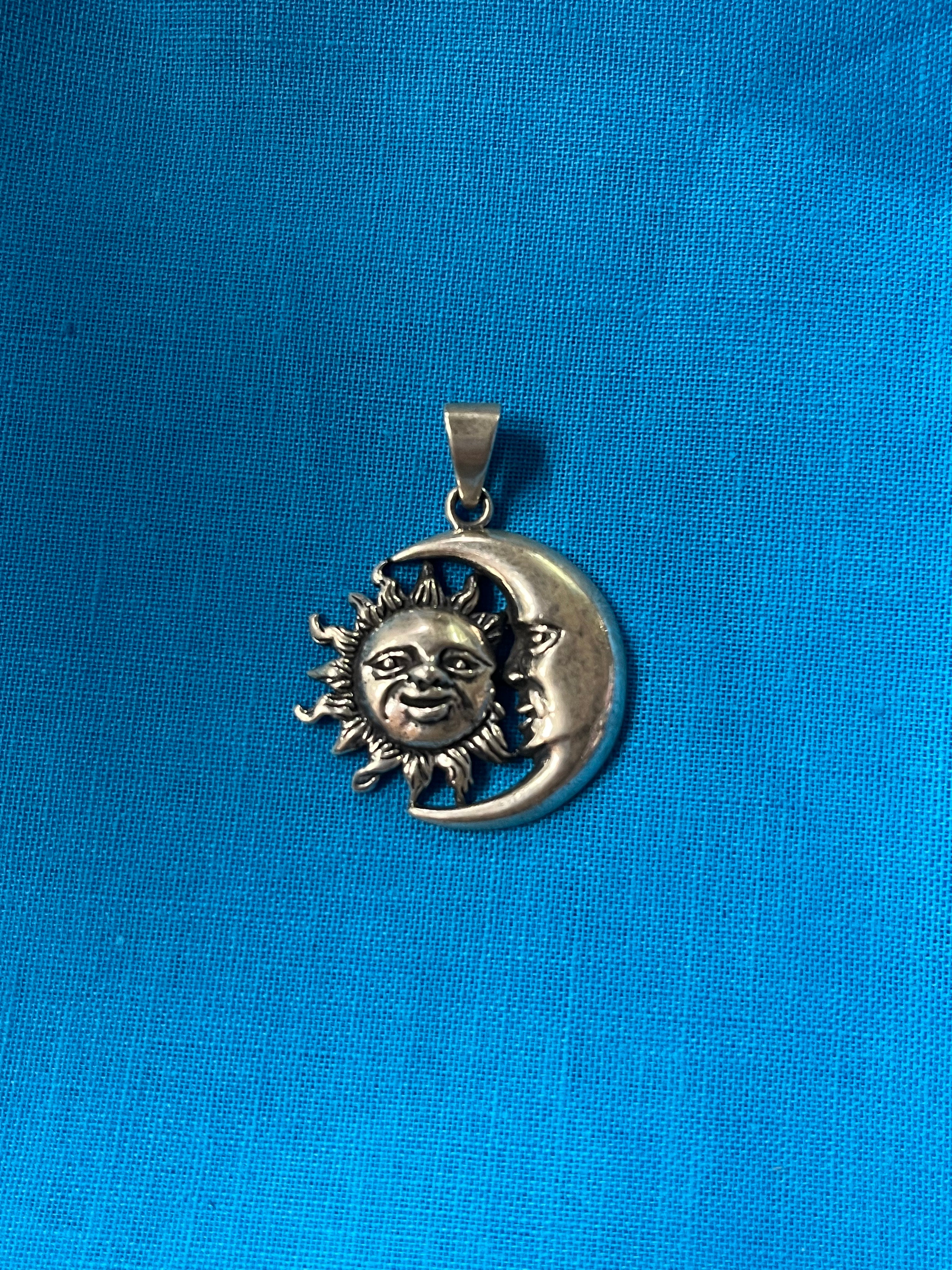 Sun & Moon Silver Pendant