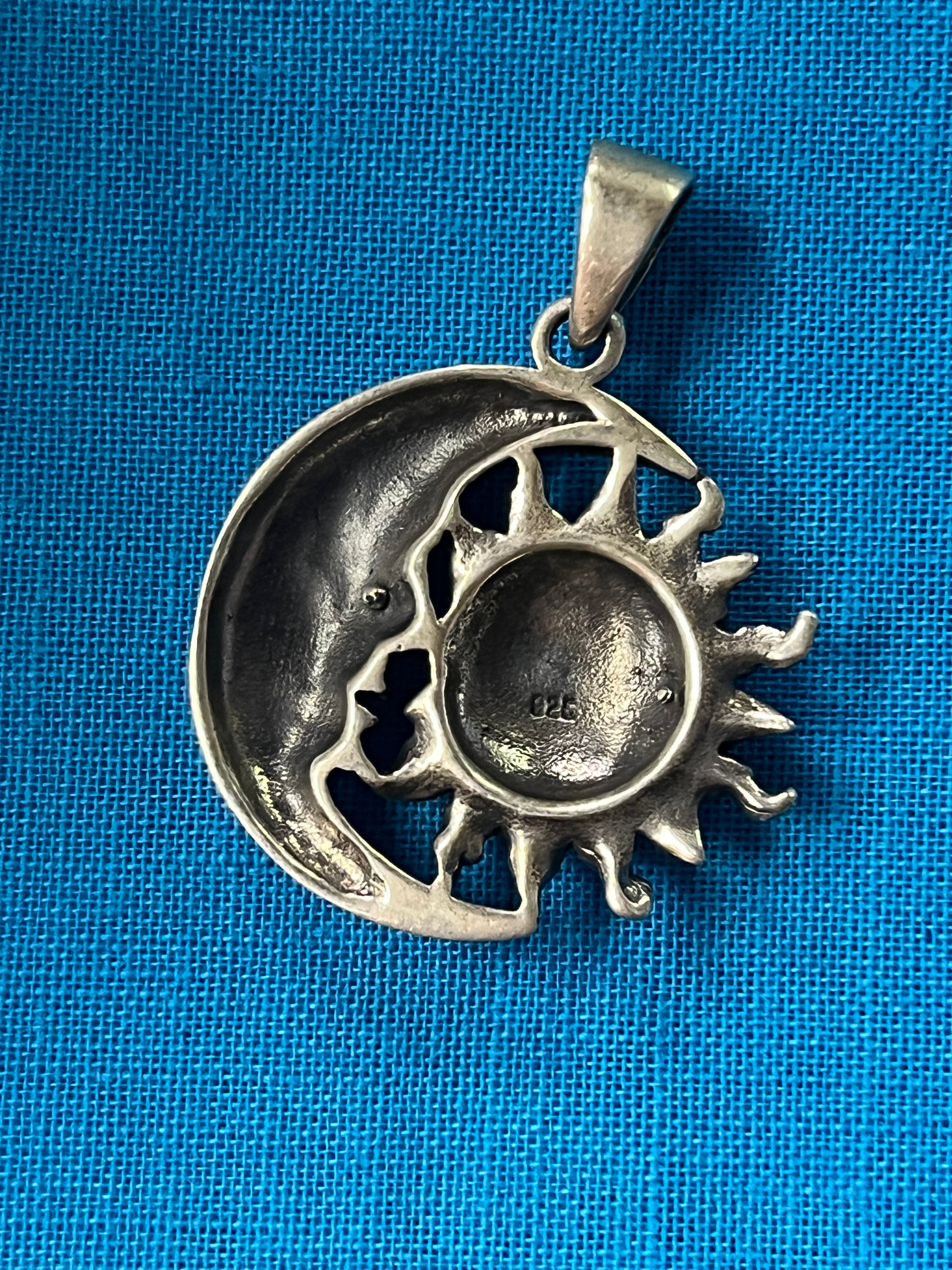Sun & Moon Silver Pendant