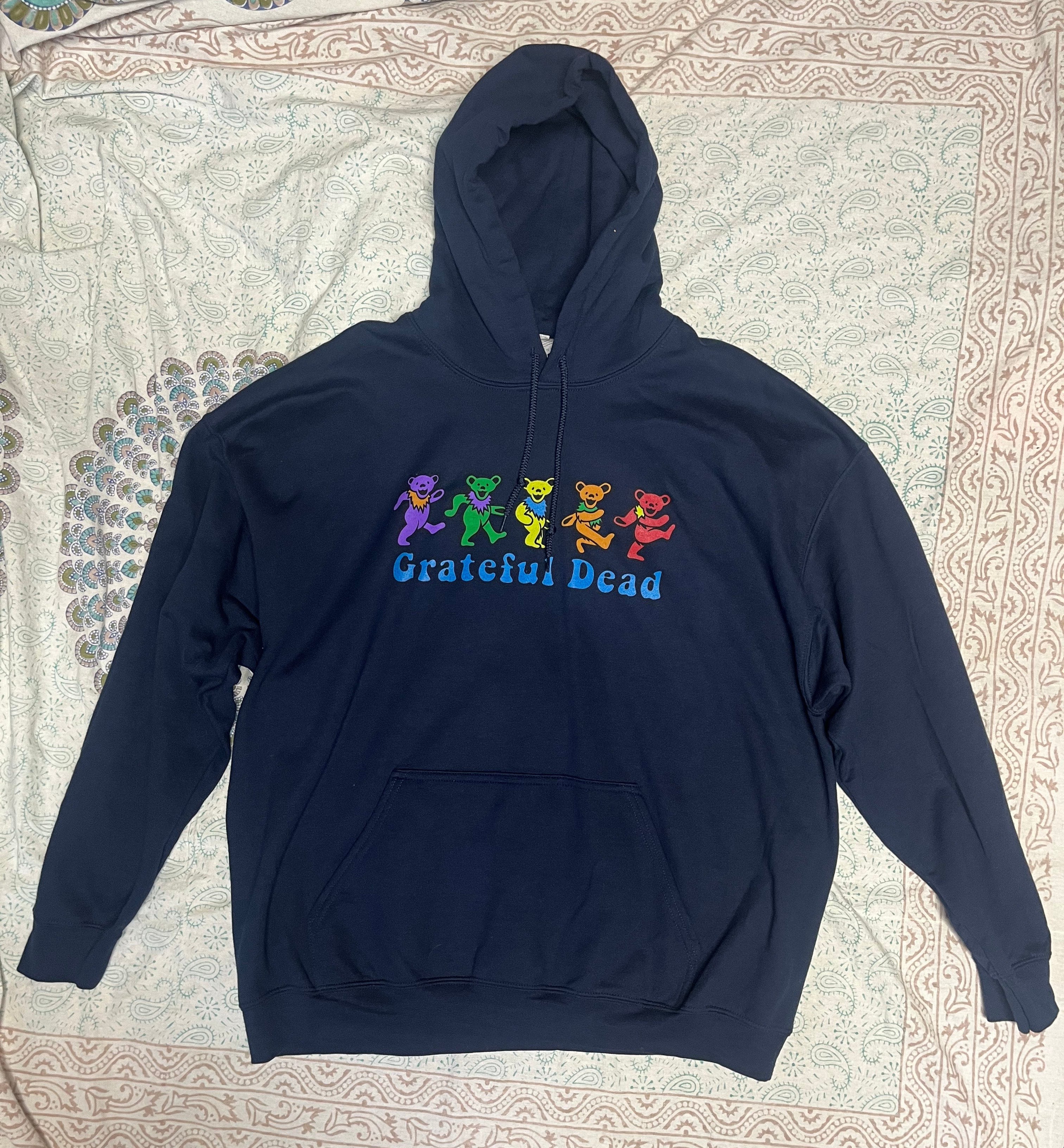 Grateful Dead Blue Dancing Bears Hoodie XL