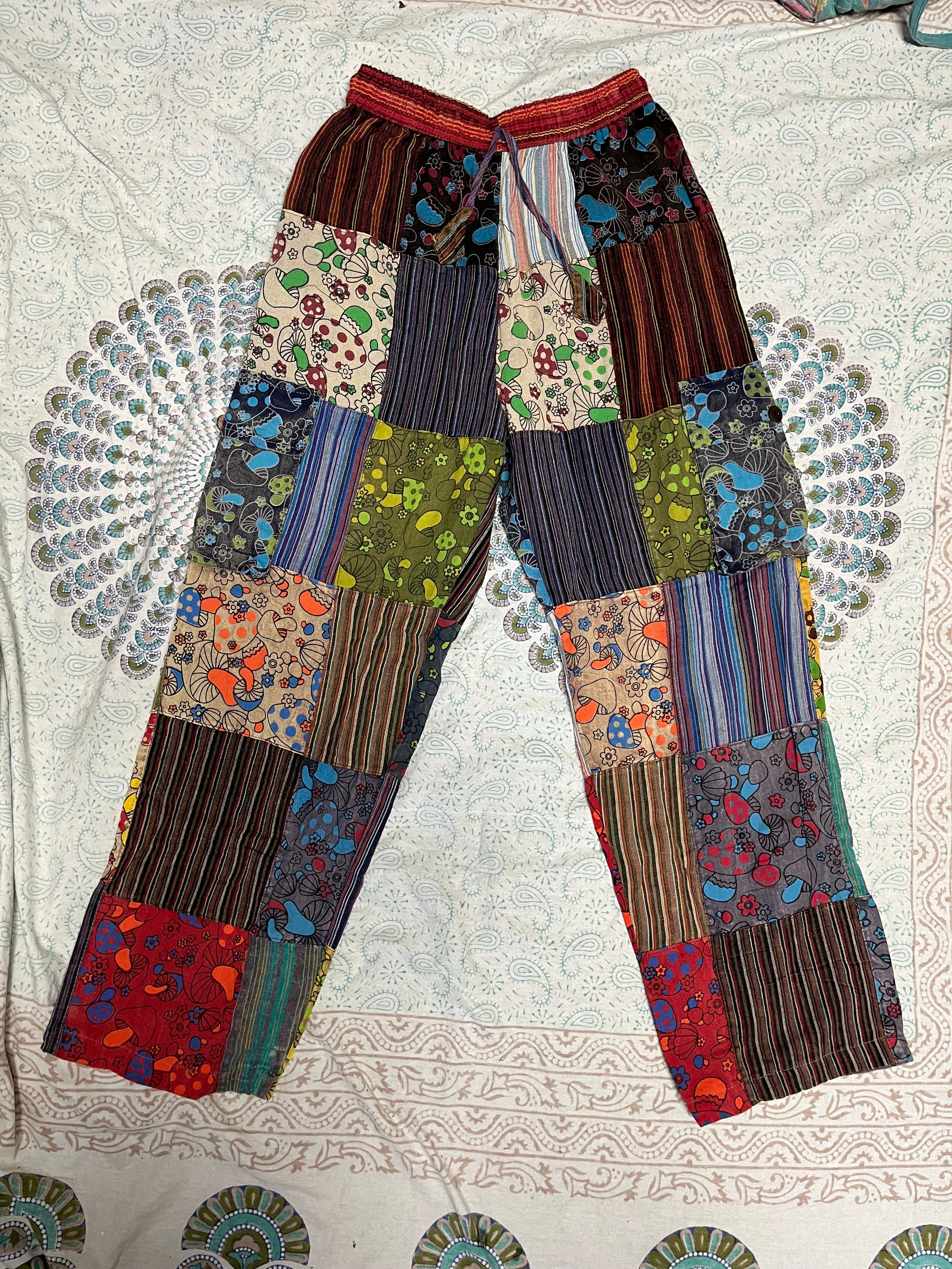 Unique Patchwork Pants - Small