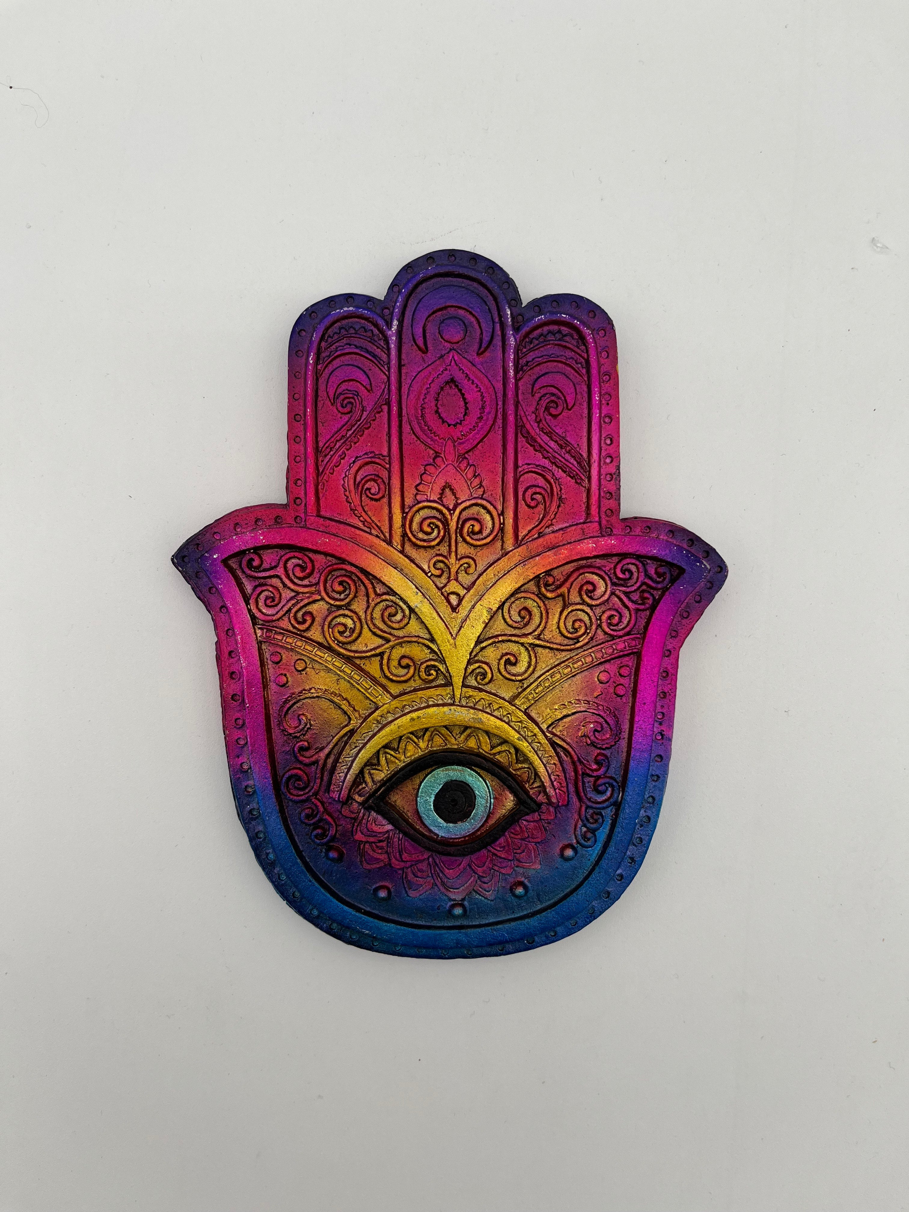 Colorful Hamsa Incense Burner