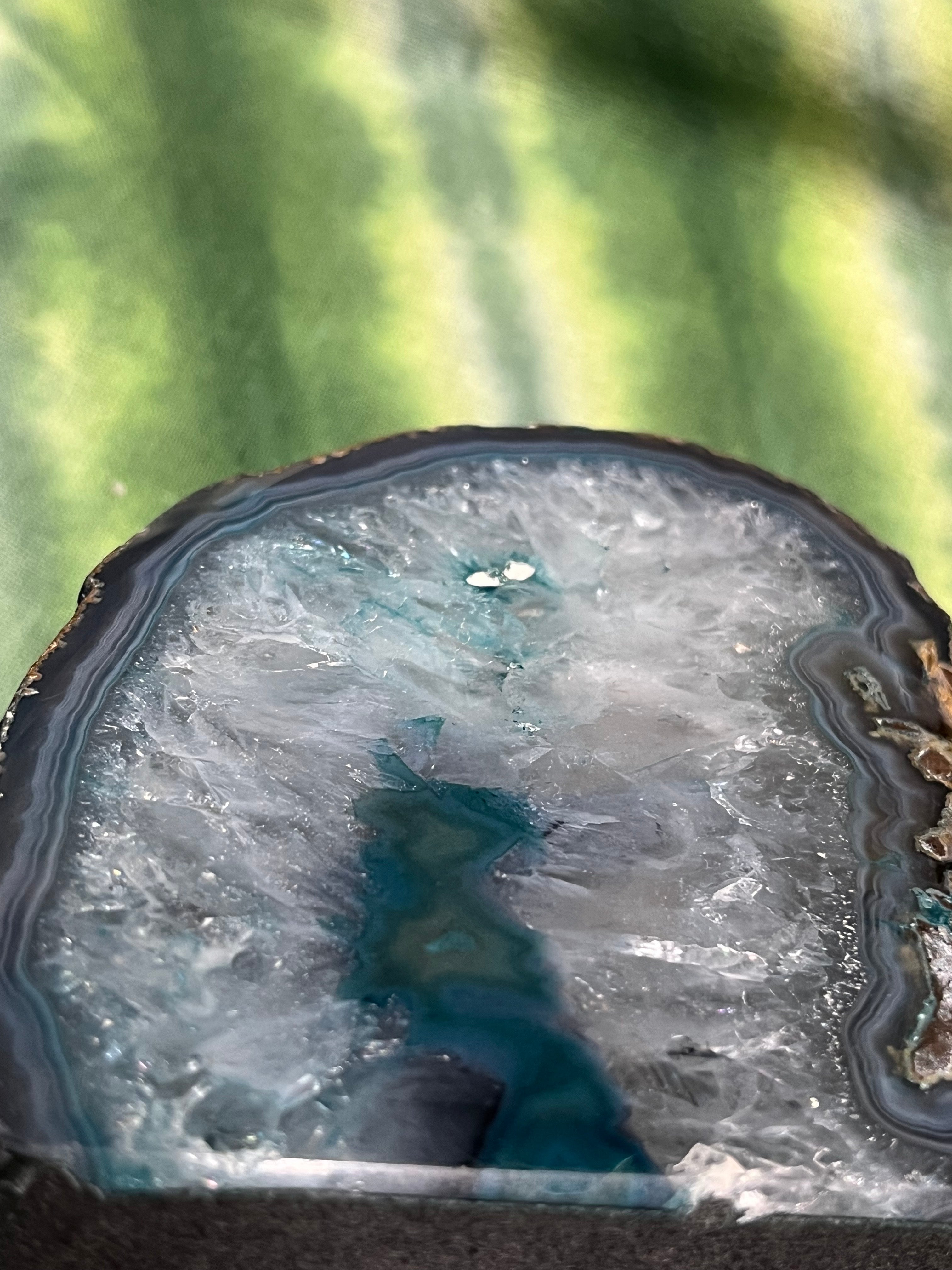 Blue Agate Tealight Candle Holder