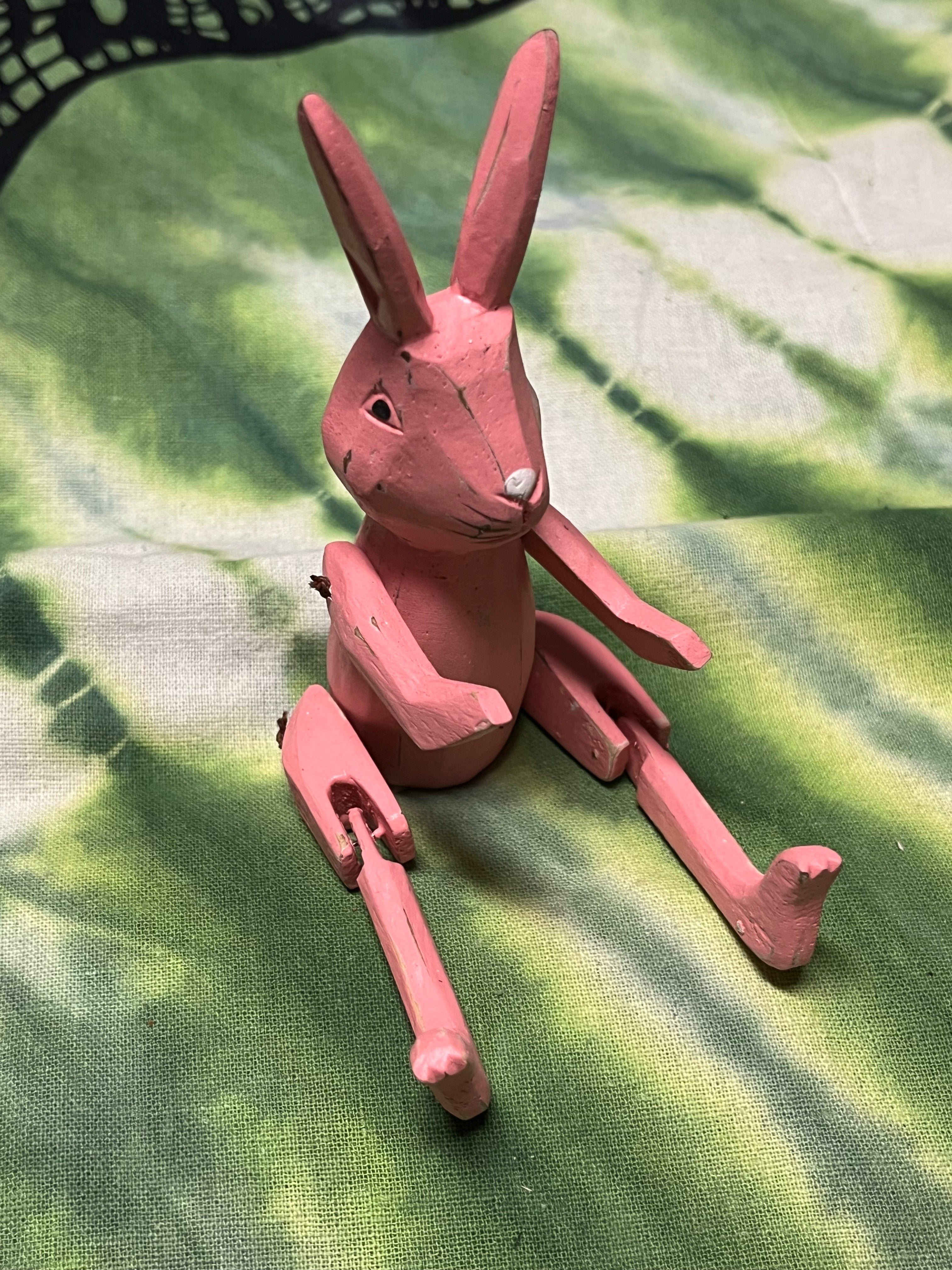 Pink Rabbit Bendable Figurine