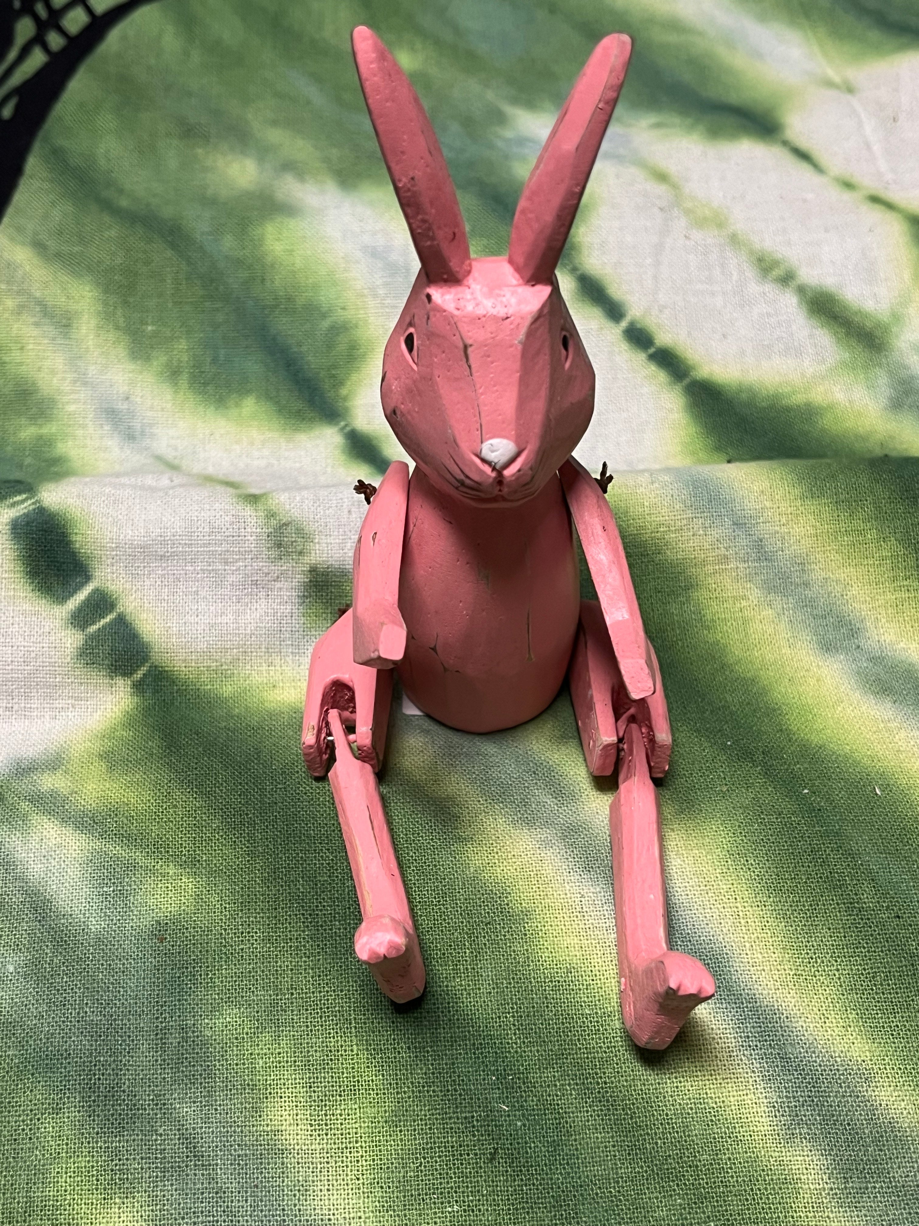 Pink Rabbit Bendable Figurine