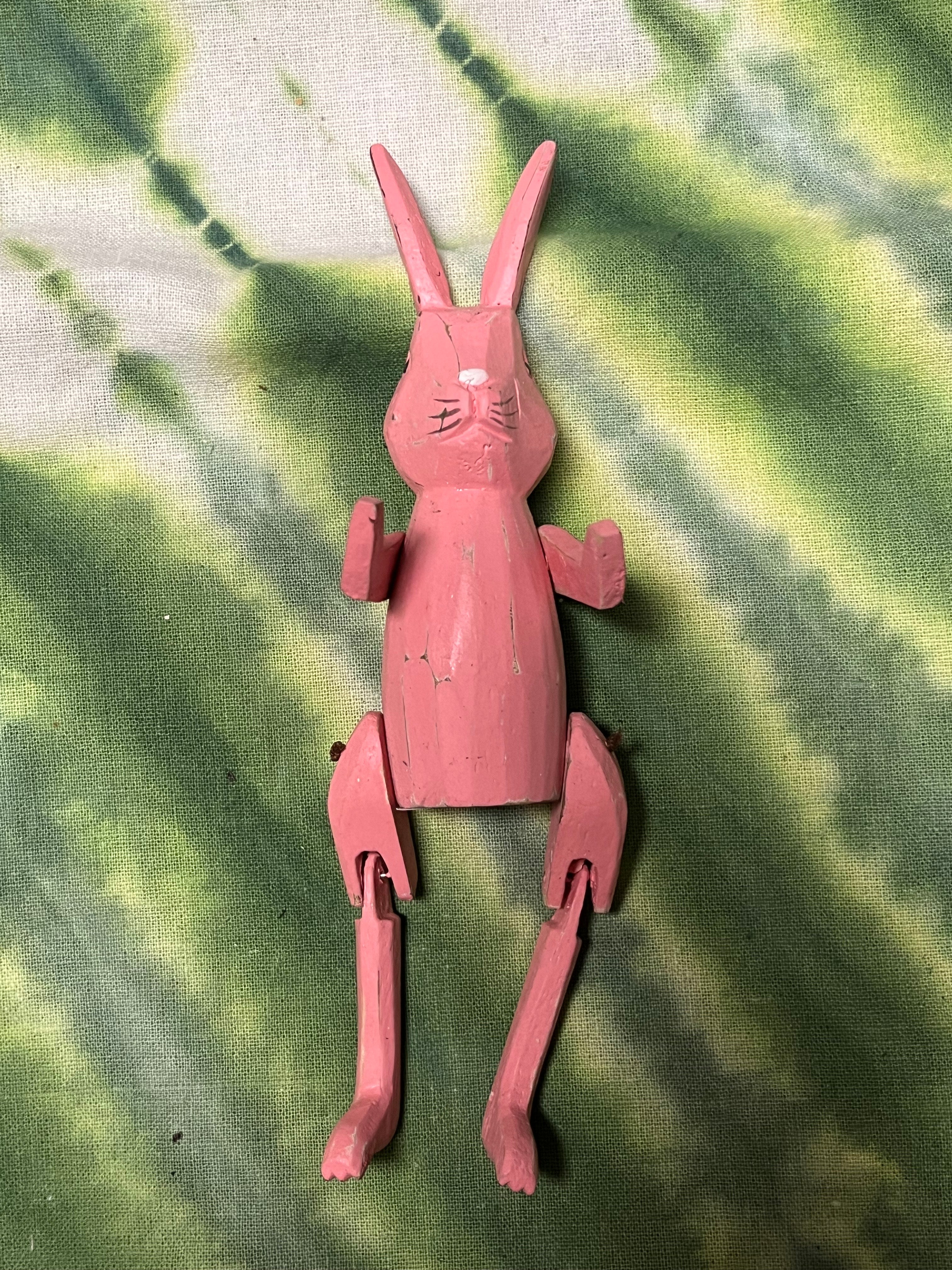 Pink Rabbit Bendable Figurine