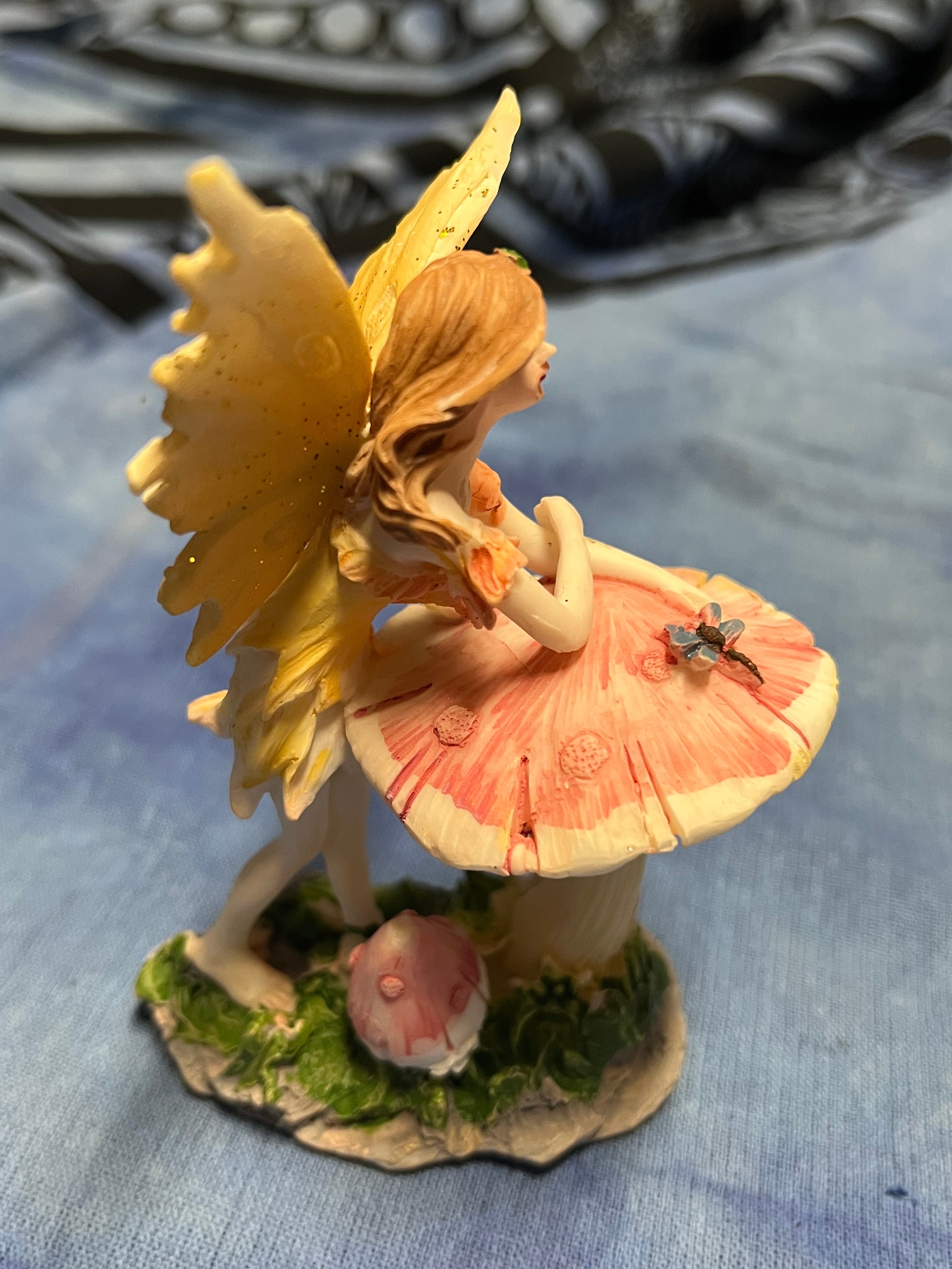 Small Fairy & Mushroom Figurine