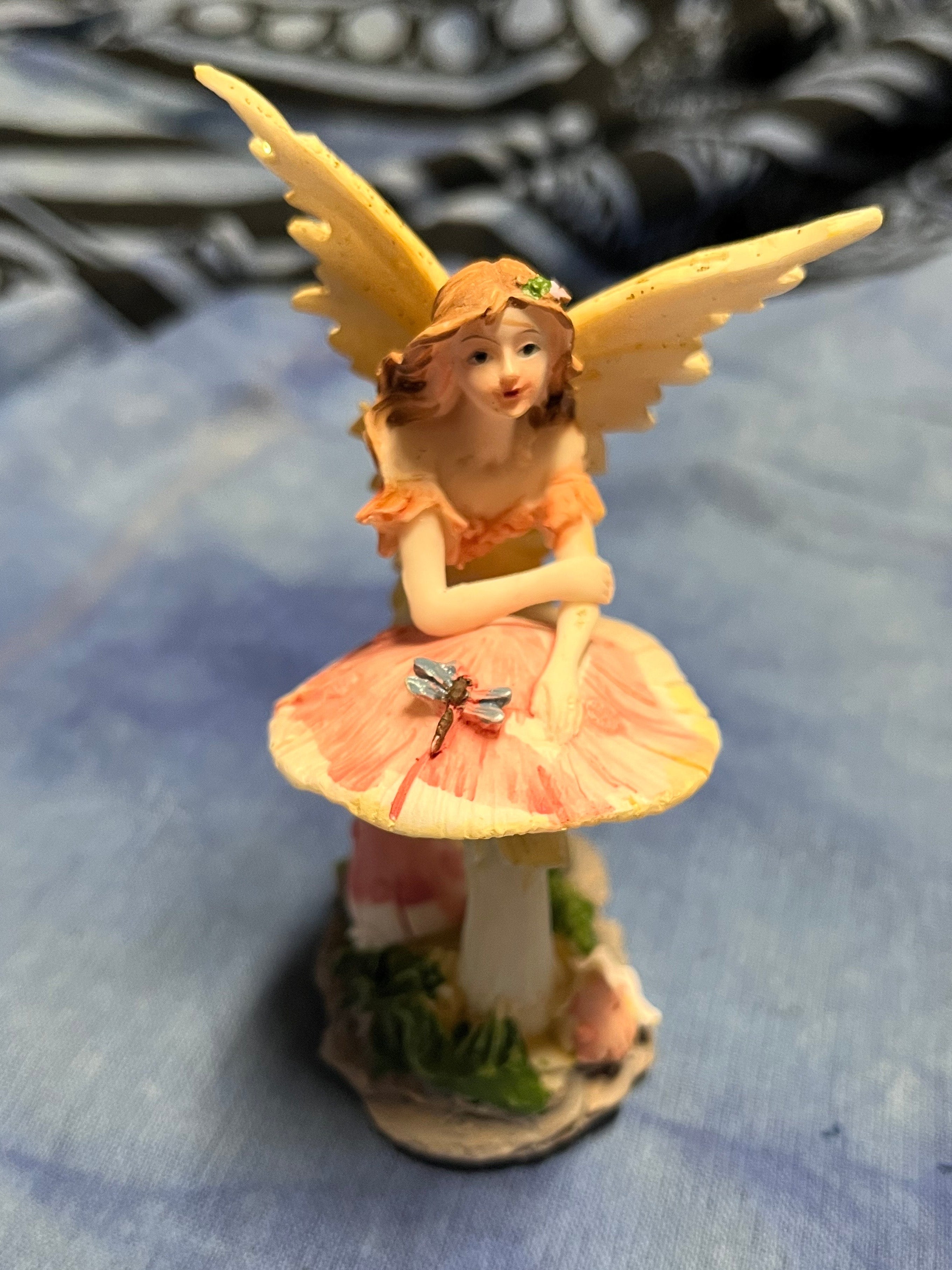 Small Fairy & Mushroom Figurine