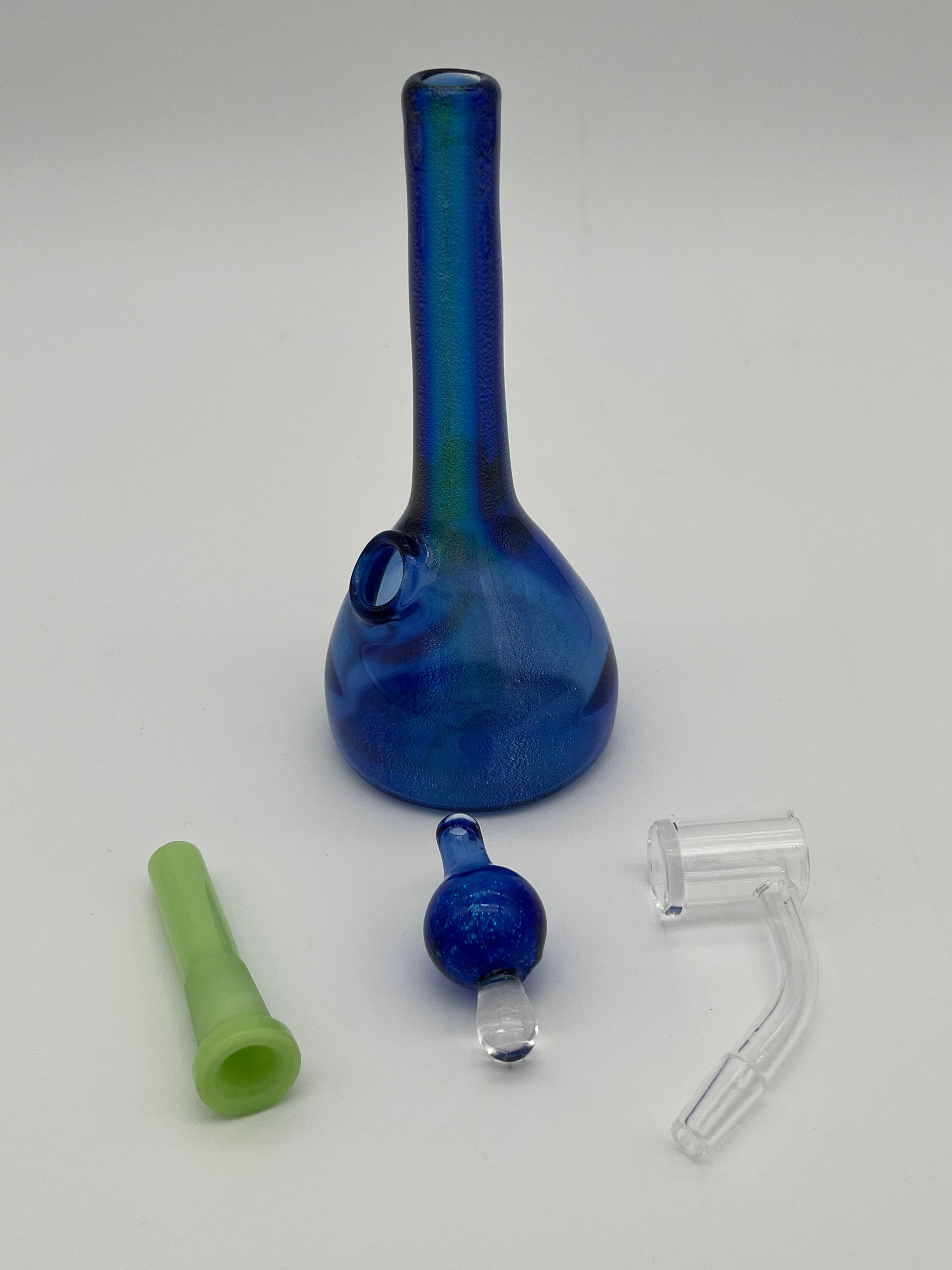 Ottone Glassworks Dichroic Blue Mini Rig Set