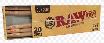 Raw Cones 1 1/4- Box Of 20 Cones