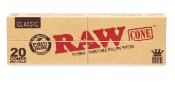 Raw Cones King Size- Box Of 20 Cones