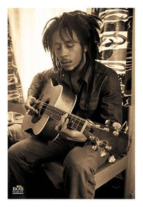 Bob Marley Sepia Poster