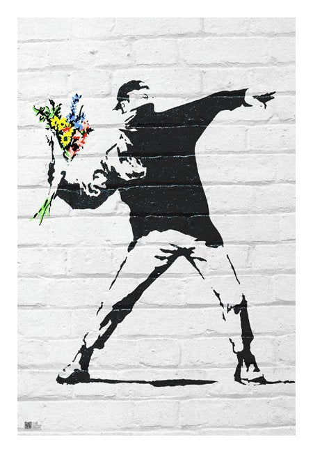 Flower Bomber Banksy Poster